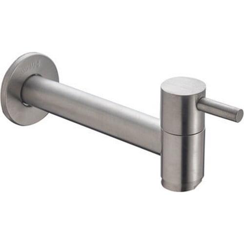Stainless Steel Lengthen Bibcock Decorative Outdoor Faucet Garden Bibcock Tap Bathroom Washing Machine /mop Faucet