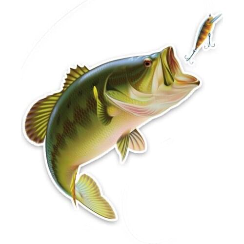 JuYouHui Exterior Accessories Decal Fun Cartoon Big Fish Eats Small Fish PVC Car Sticker Creativity Cute Vinyl Decals