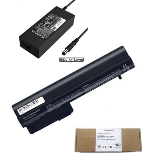 4400mAh HSTNN-FB21 XB22 XB23 DB23 Laptop Battery + 19V 4.74A AC Charger for HP EliteBook 2533t 2530p 2400 2510p nc2400 RW556AA