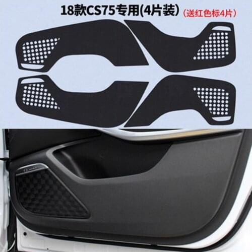 For Changan CS75 2018 Car Inside Door Cover Scratch Protection Interior sticker Anti Kick Pads Carbon Fiber Stickers 4pcs