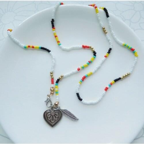 2020 Fashion Summer Beach Jewelry Bohemian Gold Metal Shell Heart Moon Pendant Womens Necklace Gift Tend Beads Choker Collier