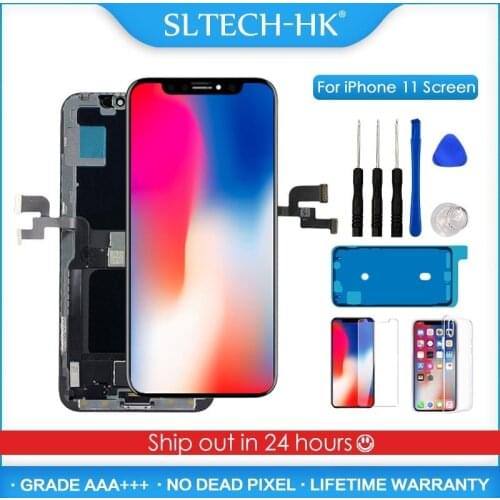 AAA+++ For iPhone 11 LCD With 3D Touch Screen Replacement For iPhone 11 Pro Max OLED Display Assembly True Tone No Dead Pixel