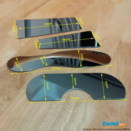 Free Shipping 1Kit/4Pc Oral hygiene Dental Clinic Stainless steel 1-sided Photographic Mirror Intraoral Reflector