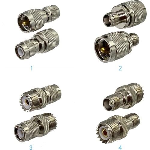 1pcs Connector Adapter UHF PL259 SO239 to TNC Male Plug & Female Jack RF Coaxial Converter Wire Terminal New Brass