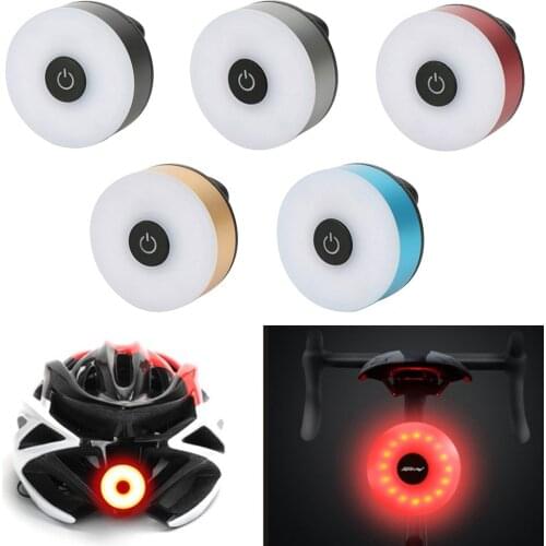 1pc 40x23mm Mini LED Bicycle Tail Light Red Light USB Charging Waterproof Bike Lights IPX5 Safety Warning Light