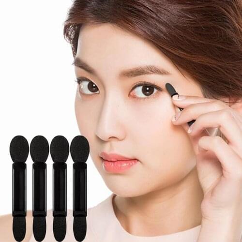 10Pcs Double-Head Sponge Makeup Brushes Tool Cosmetic Eye Shadow Brush Eyeliner Brush Beauty Make Up Brush Easy To Stick Powder