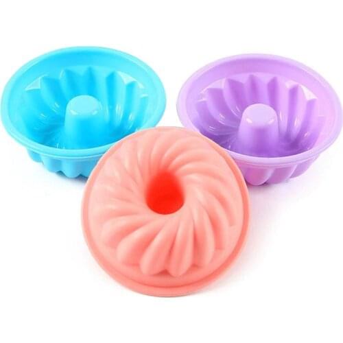 10PCS Cake Making Mold Spiral Pattern Silicone Mold Bread Cake Making Baking Tray DIY Cake Decorating Baking Tools