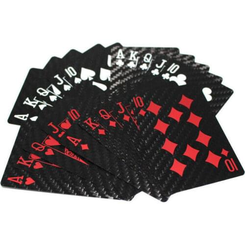 100% Real Carbon Fiber Texas Holdem Waterproof Poker Playing Cards Toy