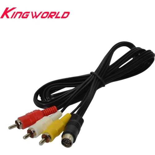 100pcs NEW Nickel Plating Plug Audio Video AV Cable for SEGA Saturn A/V RCA Cord for SS