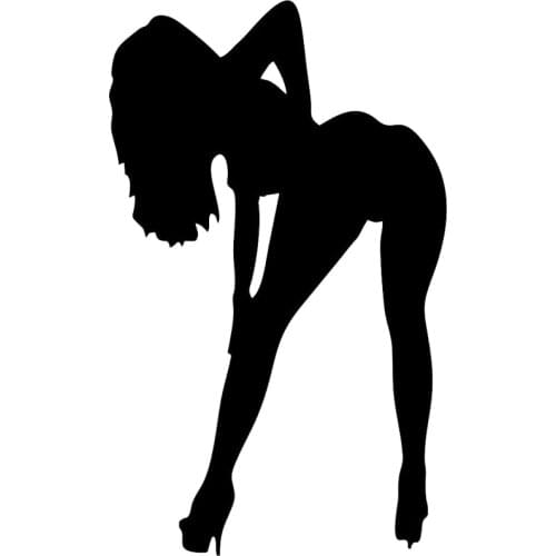 18*10.9cm Sexy Girl Sticker Hot Woman Pin Up ,Funny Car Bumper Window Vinyl Decal Truck Vinyl Hobby Car Bumper Sticker