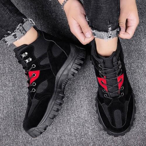 2020 zapatos black work for hot long sale sport slip home boot vintage boots mens informales spring sapato sneaker man leisure
