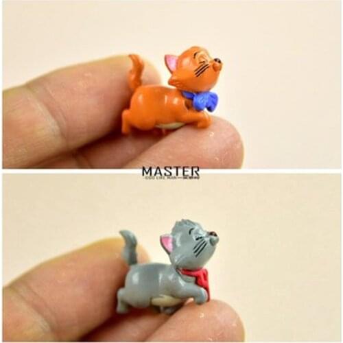 24PCS 1.5cm cute walking Mary Cat very small figure toys ma rie cat diy figure toys
