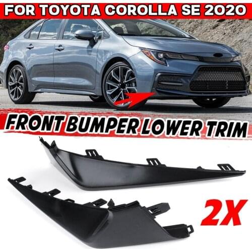 2X Front Bumper Splitter Lip Grille Lower Trim Molding Diffuser Cover Trim for TOYOTA Corolla 2020 SE XSE 52113-02040