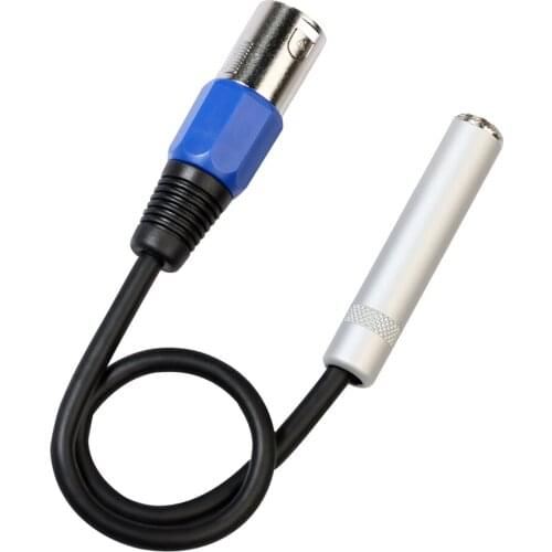 3-Pin XLR Male to 1/4 6.35mm Female Jack Audio Cable Mic Adapter, for Guitar Mixer Headphone Mic Amplifiers etc, 1ft