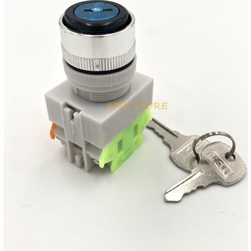 LAY37-11Y/2 LAY37-11YX/3 Ui:660V 10A Two Three 2 Position 3 Position Rotary Key Lock Select Selector Switch 1NO 1NC