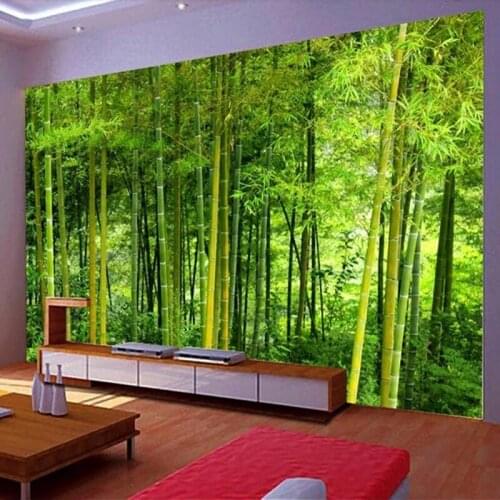 Custom 3d stereoscopic wallpaper High Quality Bamboo Wallpaper Living Room TV Sofa Backdrop Mural 3D Nature Landscape Decor