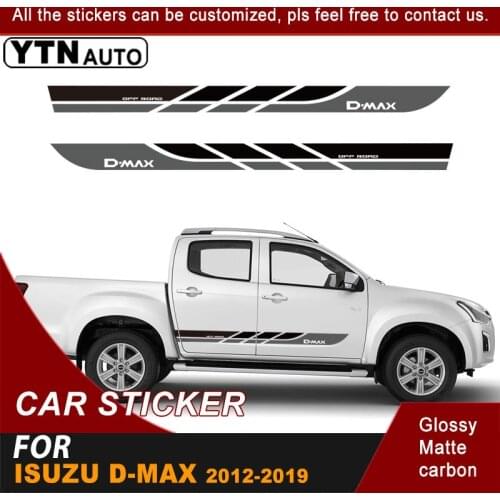 Car Decal For Isuzu D-Max 2012-2019 Side Door Color Change Styling Stripe Graphic Vinyl Modified Decoration Car Stickers Customs
