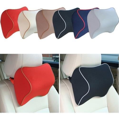 Car Pillow Car Neck Pillow Adjustable Head Restraint 3D Memory Foam Auto Headrest Travel Pillow Neck Support Car Accessories