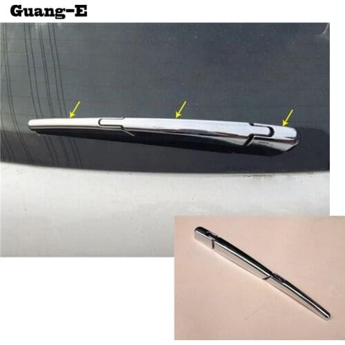 Car Detector Rear Back Glass Wiper Nozzle Cover Frame Trim Tail Window Parts 3pcs For Peugeot 5008 2010 2011 2012 2013 2014 2015