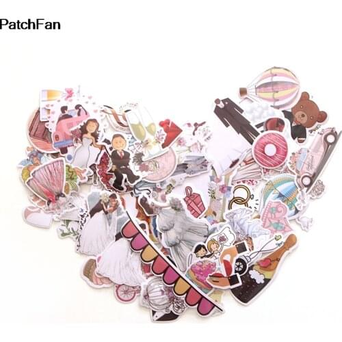 Patchfan 68pcs Wedding theme Art print home decor wall notebook phone luggage laptop bicycle scrapbooking album stickers A3740