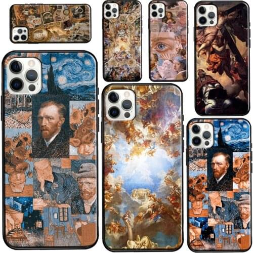 Renaissance Famous painting Collage Case For iPhone 11 Pro Max XS X XR 8 7 Plus SE 2020 Funda For iPhone 12 Pro Max mini Case