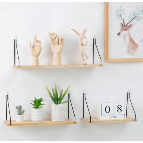Nordic Style Decorative Shelves Storage Rack Wooden Wall Shelves Decoration Garage Kit storage rack wall shelf Room decoration