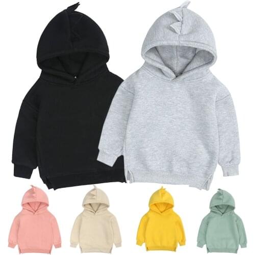 Korean Style Autumn Winter 0-12Yrs Baby Boys Girls Hoodies Kids Pullover Tops Hooded Fleece Sweater Childrens Clothes