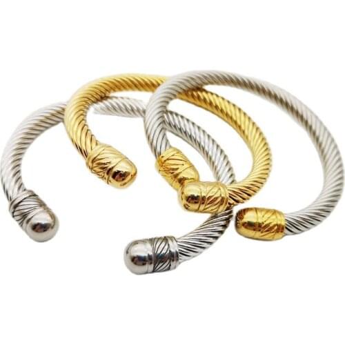 Design Twisted Cable Wire Bangle Cuff Bracelets Classic Brand Jewelry for Women Men Stainless steel Wire Bracelets Designer Gift