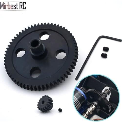 For WLtoys 12428 12423 12429 upgrade parts 62T metal reduction gear 17T motor gear wave box gear set 0015 0088 RC car Patrs