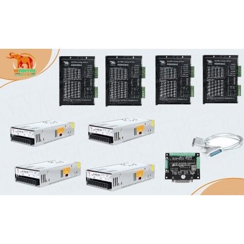 USA Ship, Free to USA) 4PCS DQ860MA drivers,7.8A/80VDC,256 Microstep & 4 pcs 350W,60VDC power suppliers CNC 3D Printer