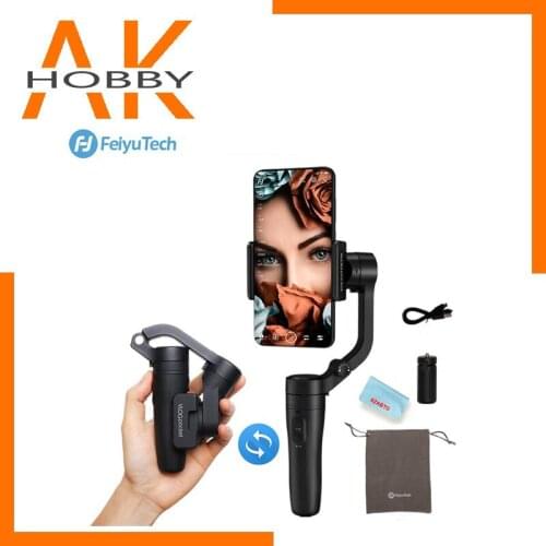 Feiyu Vlog Pocket 3-Axis Foldable Smartphone Gimbal Stabilizer for iPhone Xs Max Xr X 8 Samsung S9 S8 Action Camera