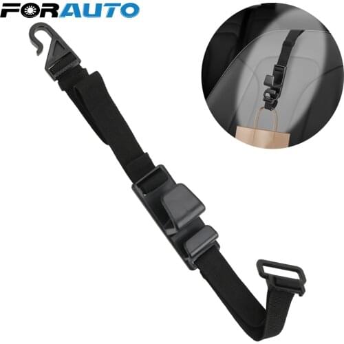 FORAUTO Grocery Bag Hanger Holder Car Headrest Hanger Car Seat Back Hooks Adjustable Auto Fastener Clip Universal Accessories