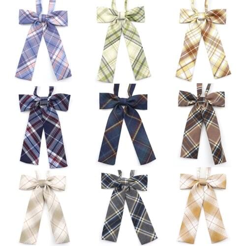 School Style Bow Tie 100%Cotton Striped Plaid Series Bow-knot Wedding Gift Party Accessories Cheap Wholesale Women Clothes