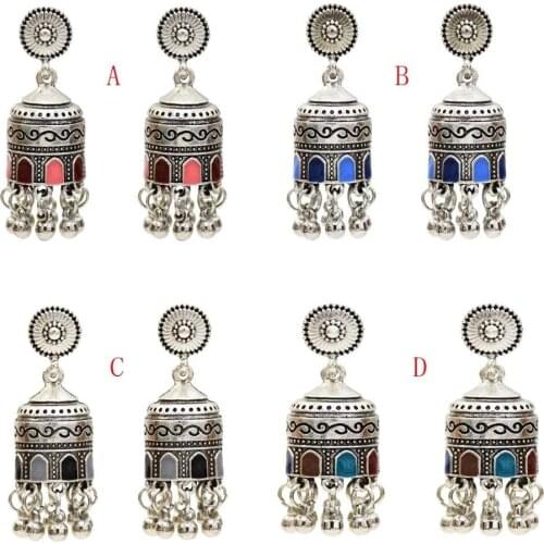 Indian Wedding Earring Chandelier Hanging Long Gold Imitation Pearl Jhumka Earring Tribal Oorbellen Afghan Jewelry Broncos