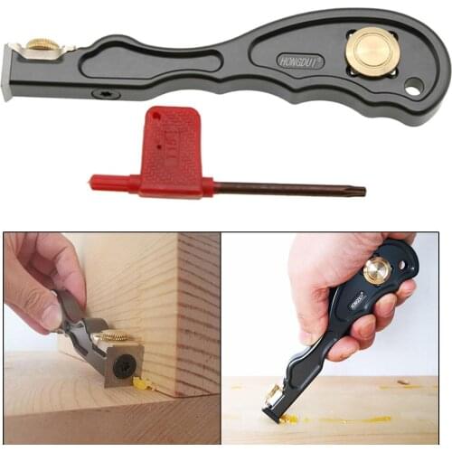 Glass Scraping Glue Tool Blade Scraper Shovel Glue Tool Woodworking Deburring Tools with Right and Arc Angle Blades