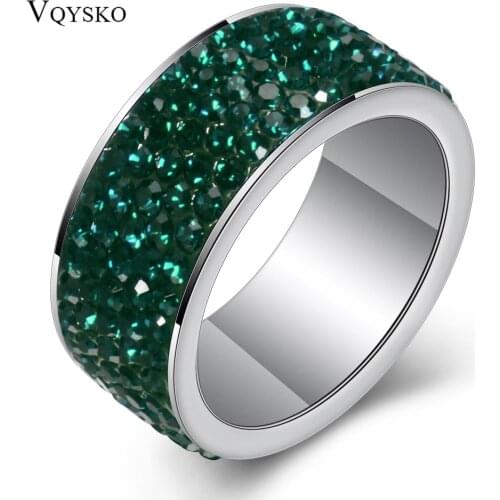 New arrival rhinestone wedding jewelry Lady Stainless Steel Rings