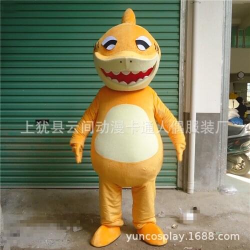 Cute Furry Dinosaur Mascot Costume Yellow Cosplay Costume Party Fancy Dress Up Performance Halloween Costumes for Women and Man