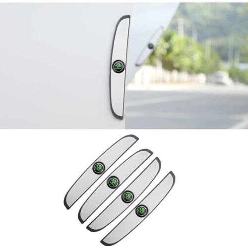 4Pcs Car Door Anti-Collision Strip Anti-Scratch Protector Stickers For Skoda Octavia Superb Kodiaq Karoq Scala Rapid Fabia Kamiq