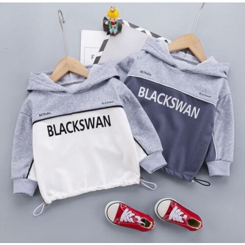 NEW Spring Autumn Baby Clothes Patchwork Blouse Kid Hoodies Boys Girls Cotton Leisure Sport Hooded Sweatshirts Infant Sweater