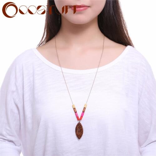 New choker necklace colar statement necklace kolye collier Wooden Pendant Multilayer women necklaces & pendants collares collar