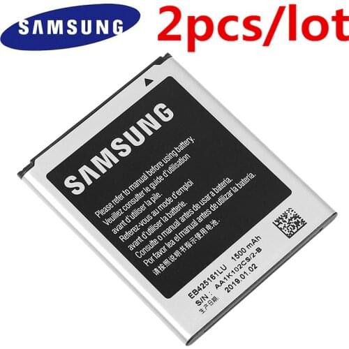 2pcs/lot Original Battery EB425161LU For Samsung GT-S7562L S7560 S7566 S7568 S7572 S7580 i8190 I739 I8160 S7582 SM-J105H J1 MINI