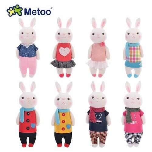 Original METOO Tiramisu rabbit dolls plush kids toys 8 style Stuffed Animal Lamy Rabbit Toy gifts original paper and plastic bag