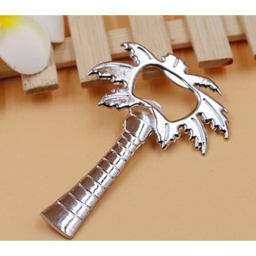 Bottle Cap Opener Silver Color Palm Tree Wine Barware Tool Wedding Party Favor Gift