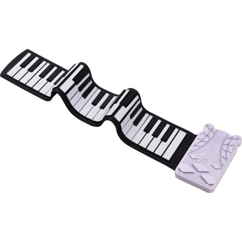 Portable 49-key Electronic Piano Keyboard 8 Tones 6 Demos Record Funtion Built-in Speaker with Echo Sustain Trill Effect
