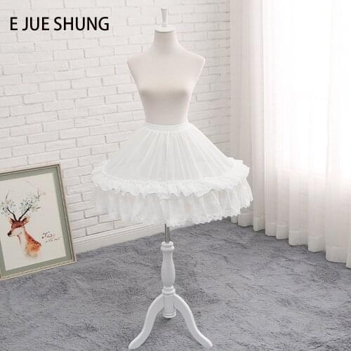E JUE SHUNG Chiffon Lolita Petticoat Ball Gown Underskirt Short Dress Cosplay Petticoat Ballet Rockabilly Crinoline