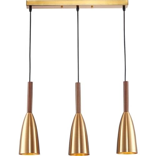 Nordic Modern Simple Restaurant Chandelier Creative 3 Heads Restaurant Light Luxury Loft Iron Bar Personality Lighting