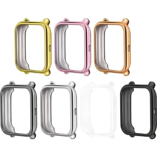 For Huami-Amazfit bip S /U/POP- Strap Replacement Smart Case Soft PC Protective Cover Full coverage