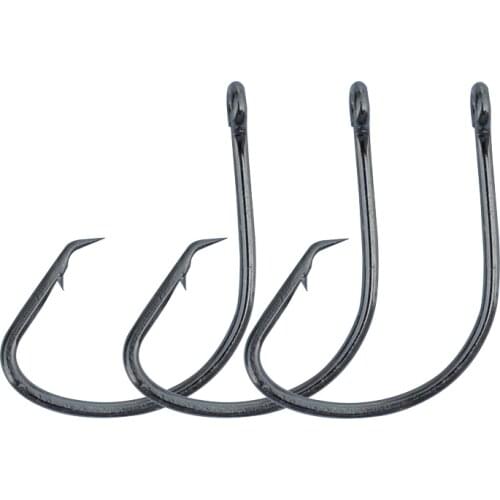 Sport Circle Fishing Hooks 100pcs/lot High Carbon Steel Offset Point Sport Circle Fishing Hook Size 1/0-5/0 7381