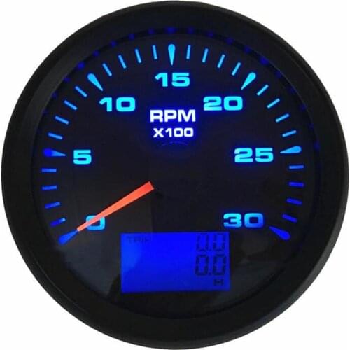 1pc New Style 0-3000RPM Tachometer Gauges Tuning 85mm Lcd Rev Counters Revolution Meters with Hour Meters for Auto Boat Truck