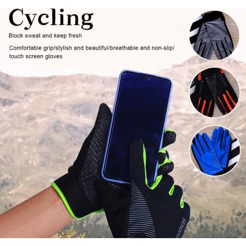 Warm Useful Cycling Gloves Anti Slip Touch Screen Full Finger Bicycle Gloves for Running Cycling Driving